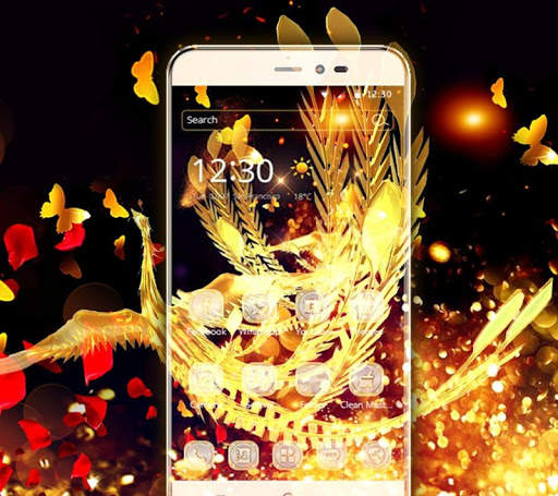 Hell Flame Wallpaper Fire Flame Bird Theme screenshot 3