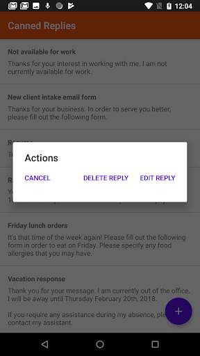 Canned Replies скриншот 3