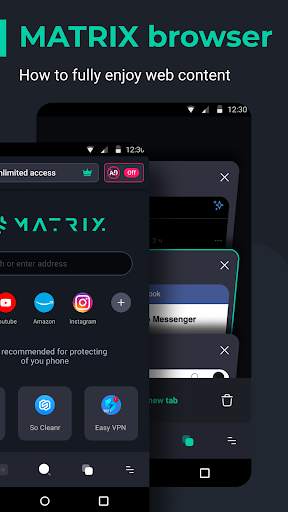 Matrix Browser - fast web surfing with ad block screenshot 5