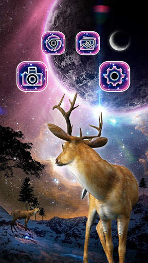 Lonely, Galaxy, Deer Theme & Live Wallpaper screenshot 1