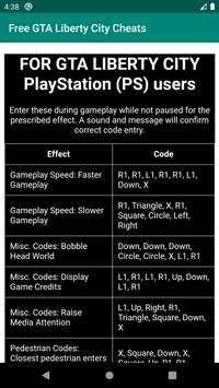 Portable GTA Liberty City Cheats screenshot 4