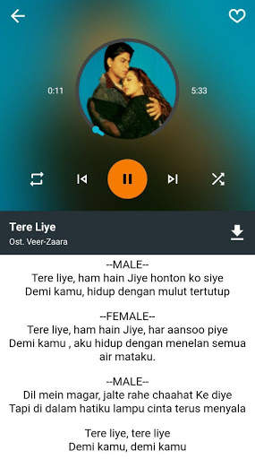 Lagu India Veer Zaara Offline screenshot 2
