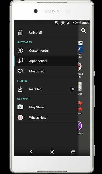 Dark Grey xperia theme screenshot 2