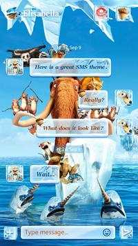 (FREE) GO SMS ICE AGE THEME 3 تصوير الشاشة