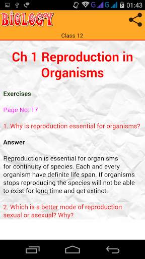 Class 12 Biology Solutions скриншот 2