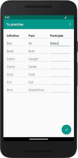English Irregular Verbs скриншот 4