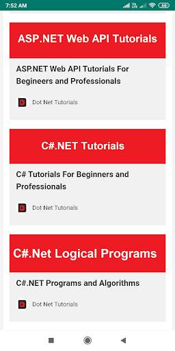 DOT NET TUTORIALS скриншот 2