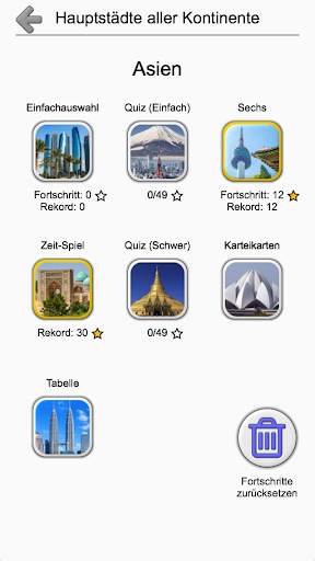 Hauptstädte aller Kontinente der Erde - Der Test screenshot 3