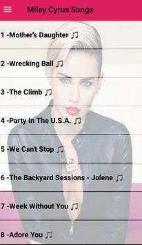 Miley Cyrus Songs Offline 50 Songs ♫ screenshot 1