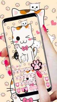 Pink cat keyboard theme screenshot 2
