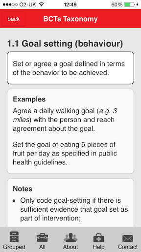 BCT Taxonomy screenshot 3
