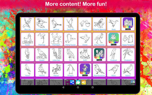 Glitter Bird Coloring Pages Game for kids🐦 screenshot 15