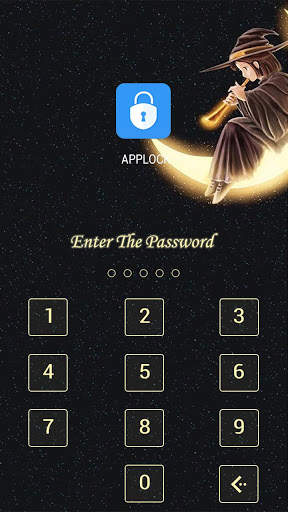 AppLock Theme Moon Girl скриншот 2
