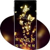 Golden shining butterfly in the dark theme 2.0.1