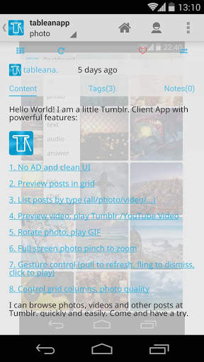 Tablean: Tumblr Client Lite screenshot 4