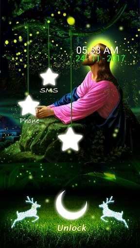 Jesus Fireflies LockScreen screenshot 3