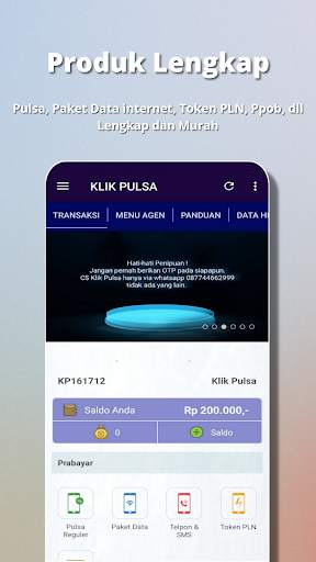 Klik Pulsa Agen Pulsa Termurah screenshot 1