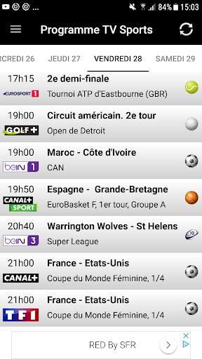 Programme TV Sports screenshot 1