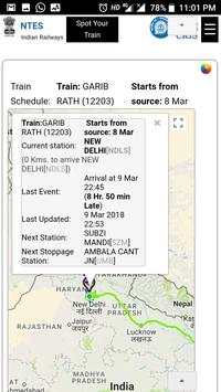 Live Train Status Enquiry Indian Railway on Map screenshot 2