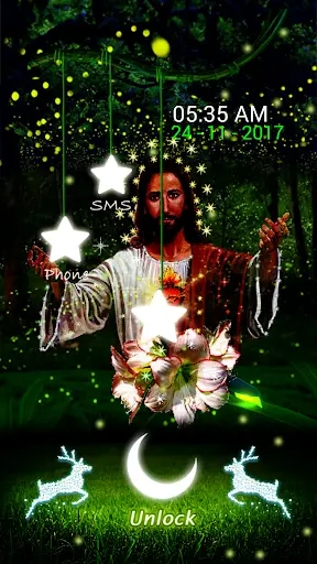 Jesus Fireflies LockScreen screenshot 2