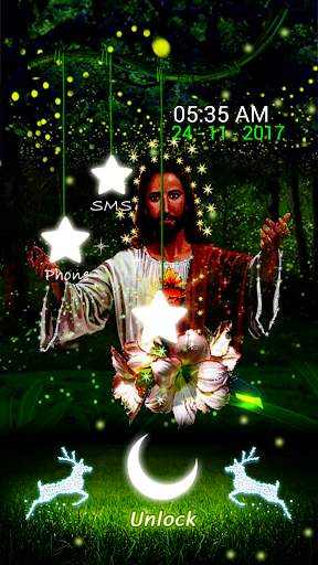 Jesus Fireflies LockScreen screenshot 2