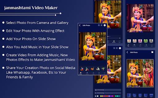 Janmashtami Video Maker 2021 screenshot 1