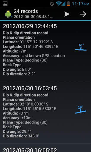 Rocklogger screenshot 2