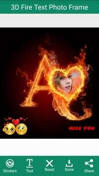 3D Fire Text Photo Frame screenshot 5