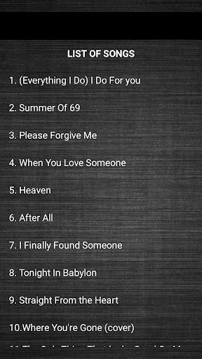 Bryan Adams Best Songs screenshot 1