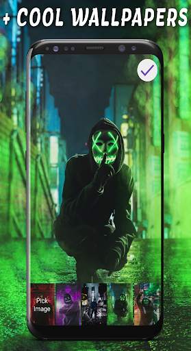 Mask Anonymous Lock Screen & Wallpapers 3 تصوير الشاشة