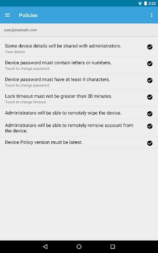 Google Apps Device Policy screenshot 7