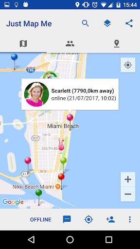 Just Map Me - Share your location in real-time screenshot 1