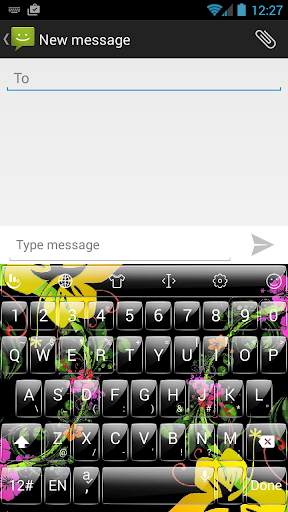 موضوع لوحة المفاتيح BkFlower 1 تصوير الشاشة