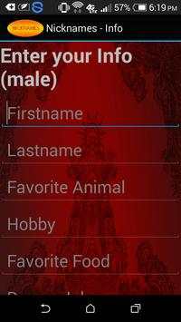 Nicknames screenshot 2