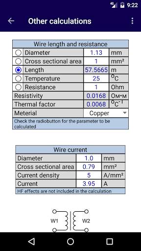 Transformer Calculator screenshot 5
