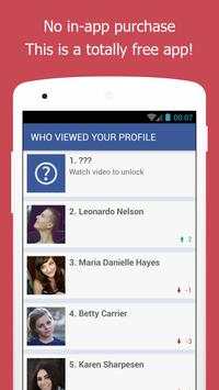 Who Viewed My Facebook Profile - Stalkers Visitors screenshot 3