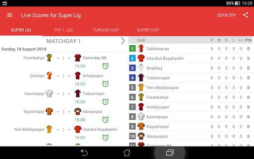 Live Scores for Super Lig 2021/2022 screenshot 12