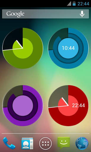 Holo Clock Widget screenshot 1