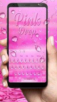 Pink Water Drops Keyboard Theme screenshot 1
