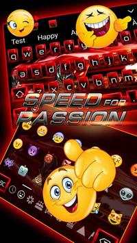 Cool Red Speed Car Keyboard Theme screenshot 3
