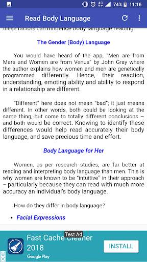 Read Body Language Easy 8 تصوير الشاشة