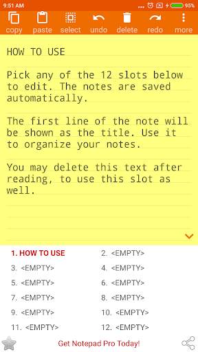 NOTEPAD Simple AdFree screenshot 1