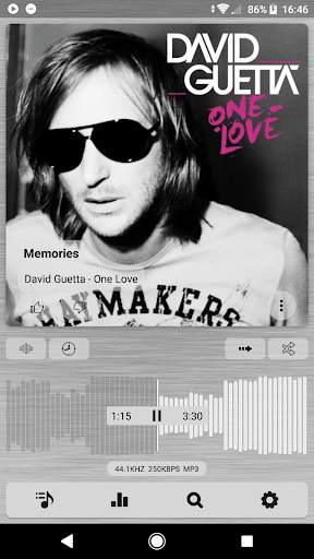 Poweramp v3 skin simple light screenshot 7