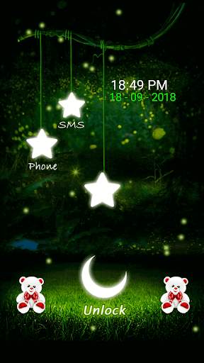 Fireflies Stars Lock Screen screenshot 6