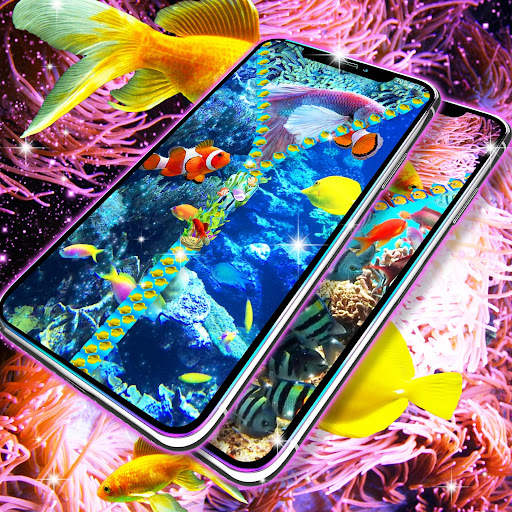Aquarium lock screen 4 تصوير الشاشة
