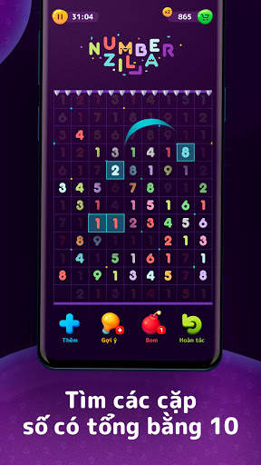 Numberzilla - Trò chơi câu đố screenshot 3