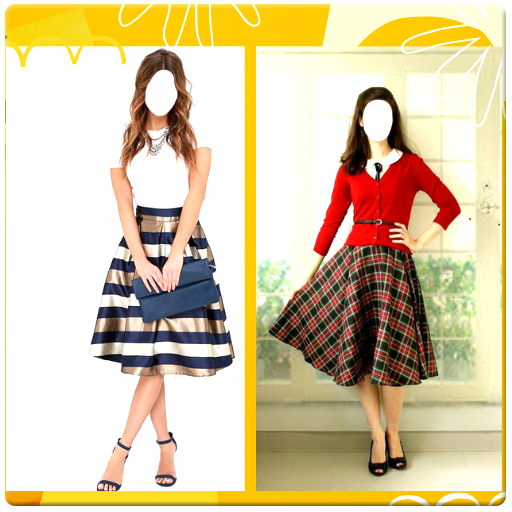 Women Mini Skirt Photo Suit icon