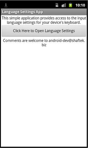 Language Settings App screenshot 1