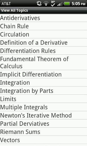 Calculus Reference Tool Lite screenshot 3