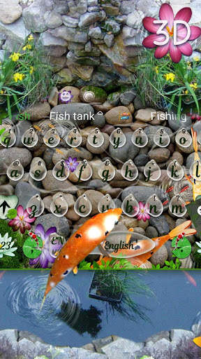 3D Lively Koi Fish Keyboard Theme screenshot 2